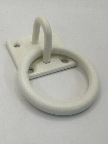 White Powder Coated Ring on Plate